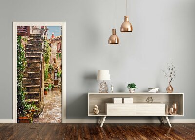 Adesivo em porta ruas italianas