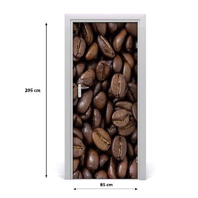 Adesivo em porta Grãos de café