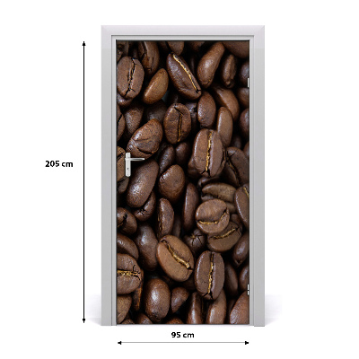 Adesivo em porta Grãos de café