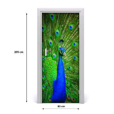 Papel de parede em porta Pavão