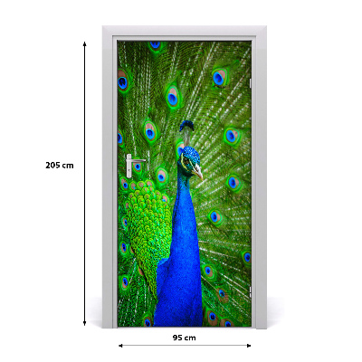 Papel de parede em porta Pavão