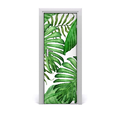 Adesivo em porta Folhas tropicais