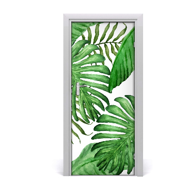 Adesivo em porta Folhas tropicais