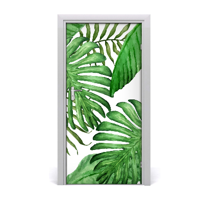 Adesivo em porta Folhas tropicais