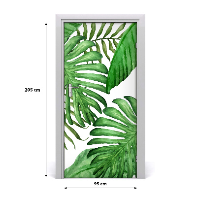 Adesivo em porta Folhas tropicais