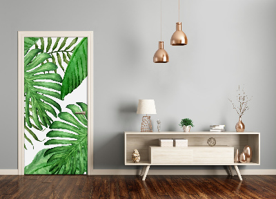Adesivo em porta Folhas tropicais
