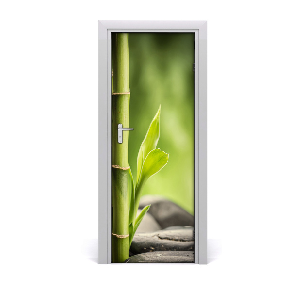 Adesivo em porta Porta de bambu