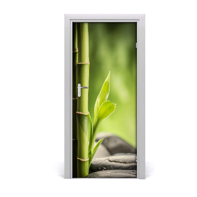 Adesivo em porta Porta de bambu