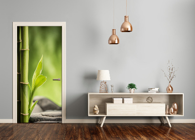 Adesivo em porta Porta de bambu