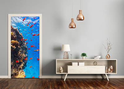 Adesivo em porta Recife de coral