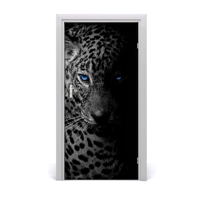 Papel de parede em porta Leopardo