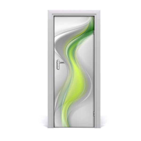 Adesivo em porta Ondas abstratas