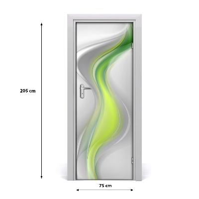 Adesivo em porta Ondas abstratas