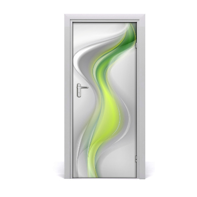 Adesivo em porta Ondas abstratas