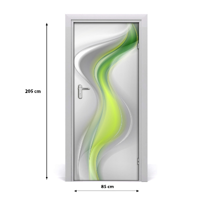 Adesivo em porta Ondas abstratas