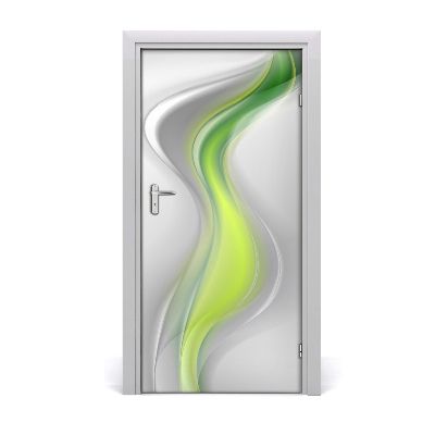 Adesivo em porta Ondas abstratas