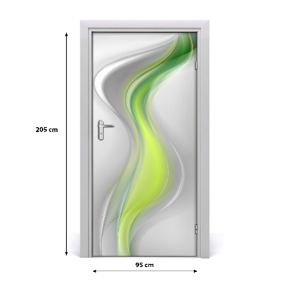 Adesivo em porta Ondas abstratas