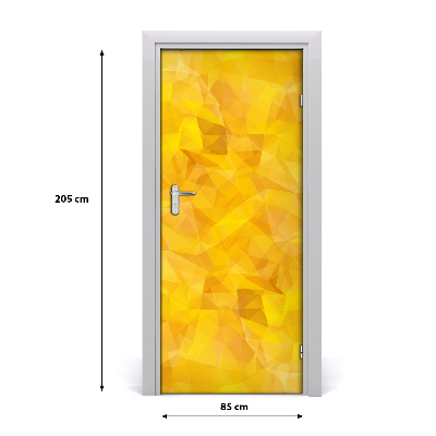 Papel de parede em porta Triângulos abstratos