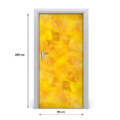 Papel de parede em porta Triângulos abstratos