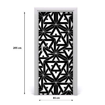 Autocolante para porta Fundo geométrico