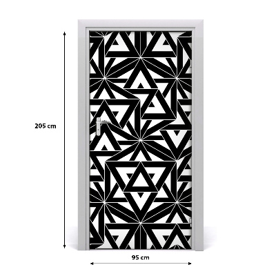 Autocolante para porta Fundo geométrico