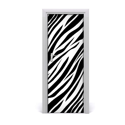Adesivo em porta fundo de zebra em casa