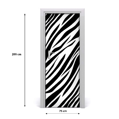 Adesivo em porta fundo de zebra em casa