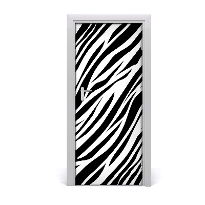 Adesivo em porta fundo de zebra em casa