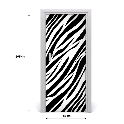 Adesivo em porta fundo de zebra em casa