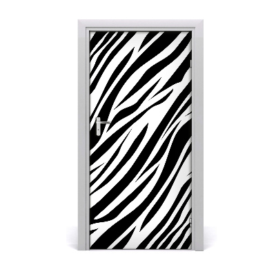 Adesivo em porta fundo de zebra em casa