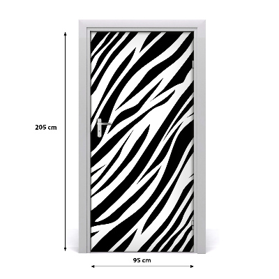 Adesivo em porta fundo de zebra em casa