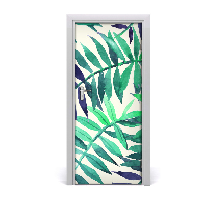 Adesivo em porta Folhas tropicais