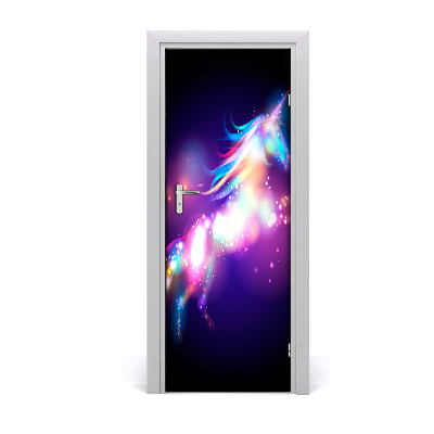 Autocolante para porta unicórnio mágico