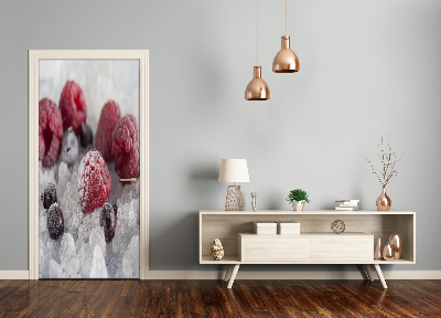 Papel de parede em porta Frutas congeladas