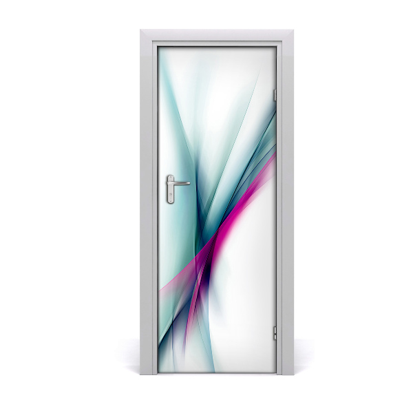 Adesivo em porta Ondas abstratas