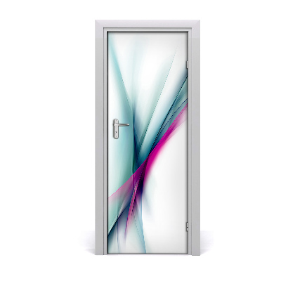 Adesivo em porta Ondas abstratas