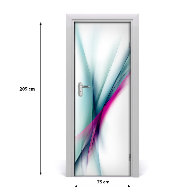 Adesivo em porta Ondas abstratas