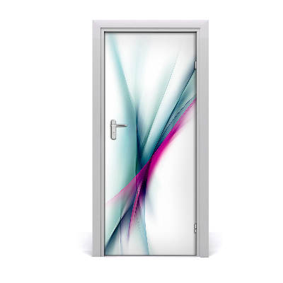 Adesivo em porta Ondas abstratas