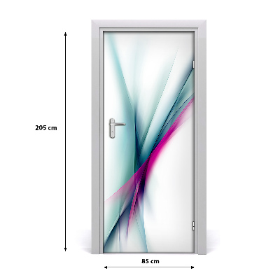 Adesivo em porta Ondas abstratas