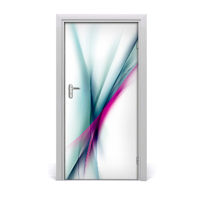 Adesivo em porta Ondas abstratas