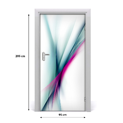 Adesivo em porta Ondas abstratas