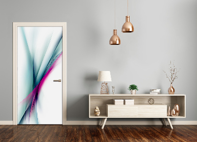 Adesivo em porta Ondas abstratas