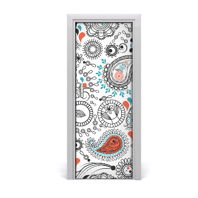 Autocolante para porta Ornamentos