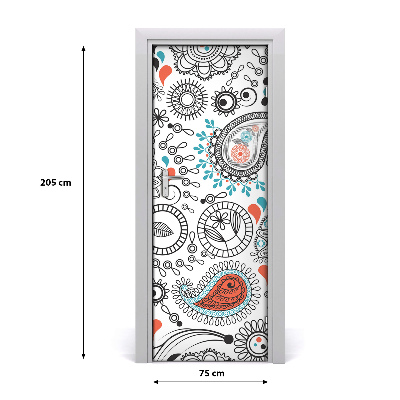 Autocolante para porta Ornamentos