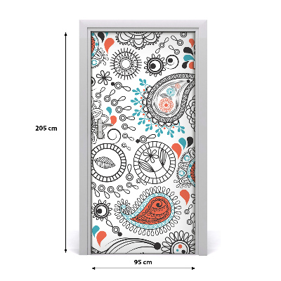 Autocolante para porta Ornamentos