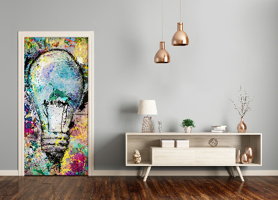 Autocolante para porta Lâmpada colorida