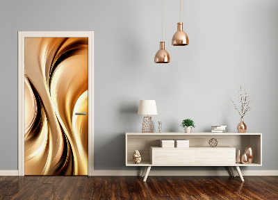 Papel de parede em porta Ondas abstratas