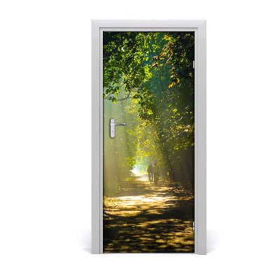 Autocolante para porta Caminho na floresta