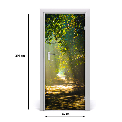 Autocolante para porta Caminho na floresta