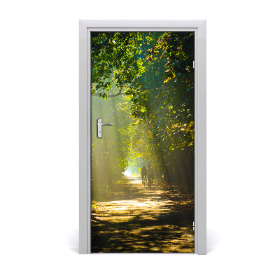 Autocolante para porta Caminho na floresta